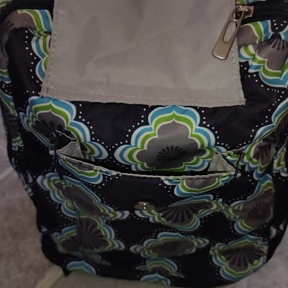 Ju-Ju-Be Floral Pattern Backpack in Purple and Green - Picture 3 of 17